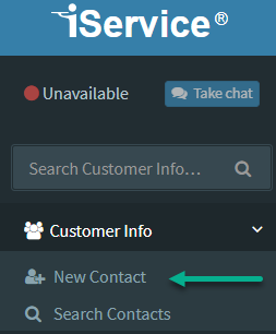 The New Contact button