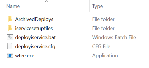 Contents of the Deploy Tools folder