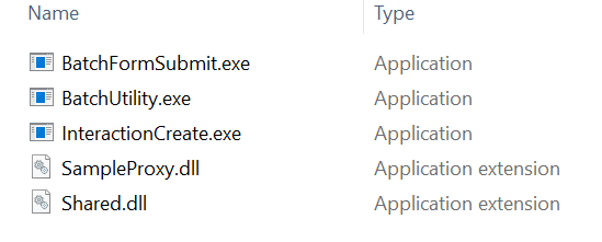 Files needed to run the iService utilities
