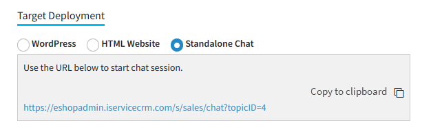 Configuring a Standalone Chat Form