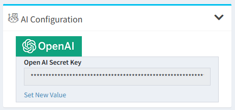 Setting the keys for AI integration