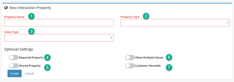 Configuring an interaction property