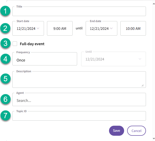 Adding a new event to a Google Calendar