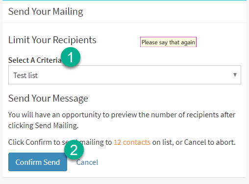 Executing a mass mailing