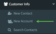 The New Account button