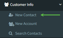 The New Contact button