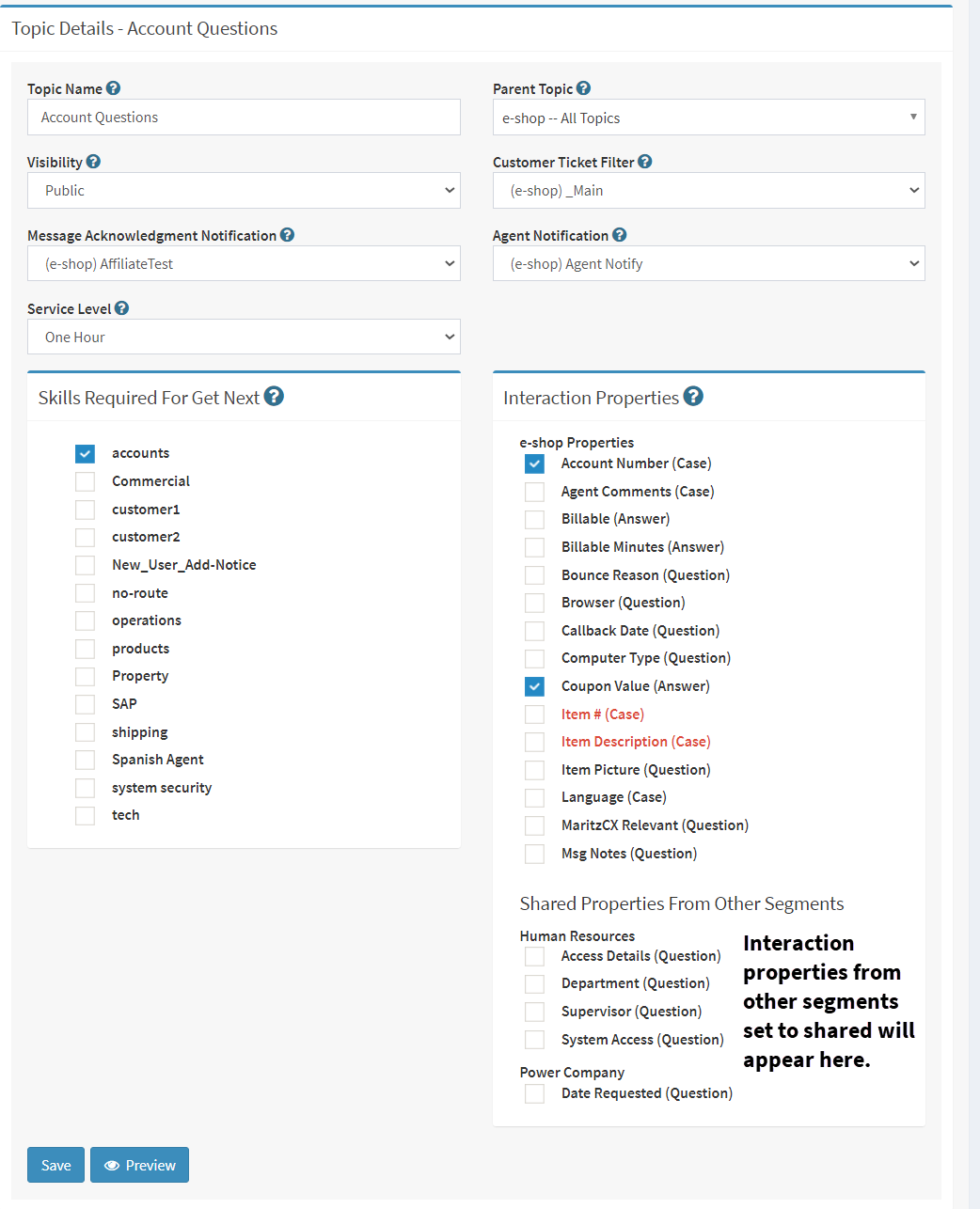 Editing the details of a topic