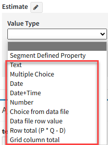 Workflow property value types